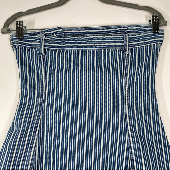 ZARA Strapless Striped Denim Dress. Size S - Picture 7 of 14